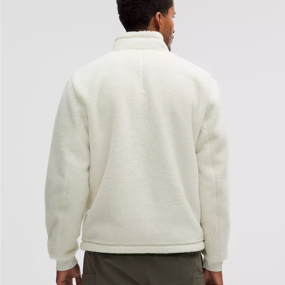 Lululemon Men’s Fleece $168 High Pile HalfZip Pullover Bone - Picture 3 of 9